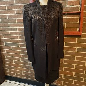 Margon silk & lambs wool sheath dress with matching jacket.